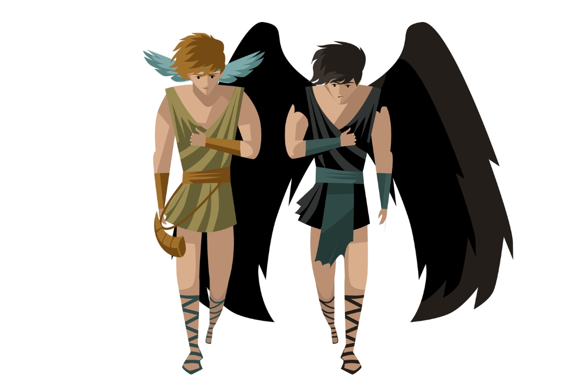Hypnos and thanatos twins greek mythology credits matintheworld depositphotos