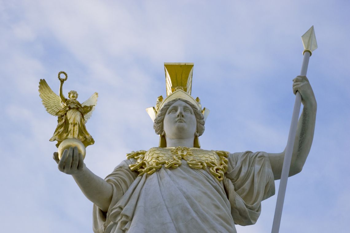 the greek goddesses athene and nike Credits tom bred Canva